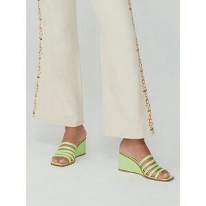 Paloma Wool Women’s Magdalene Wedge Lime Green Size 38 / 8 US Multi Strap